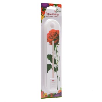 Стаен термометър с рози, изработен от PVC материал
