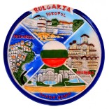 Сувенирна чинийка с изобразени забележителности от Българското Черноморие