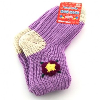 Плетени зимни чорапи с декорация