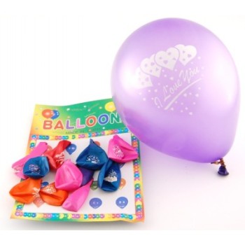 12 броя цветни балони с надпис