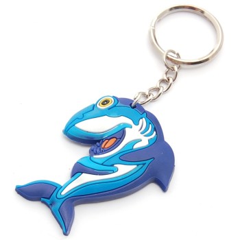 Сувенирен цветен ключодържател - акула - 5см