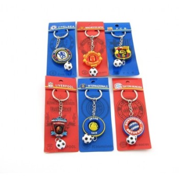 Сувенирен гумен ключодържател - емблема на футболен клуб с декоративна топка
