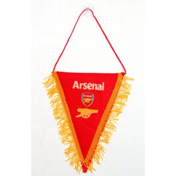 Сувенирен триъгълен флаг от плат с емблема и име на известни футболни клубове