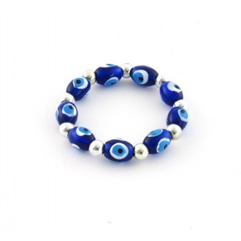 Сувенир синьо стъклено око - гривна