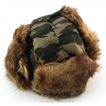 Зимна шапка камуфлаж с еко кожа