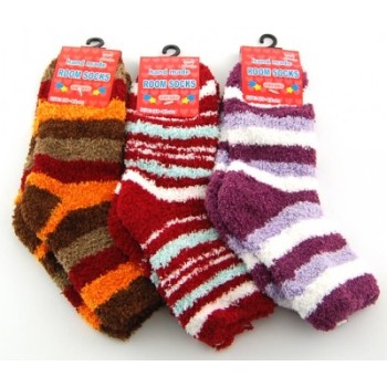 Цветни зимни дамски чорапи от полар