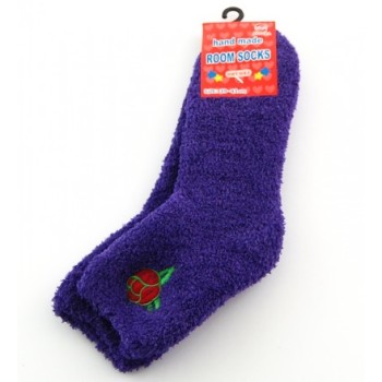 Цветни зимни чорапи от полар с декорация