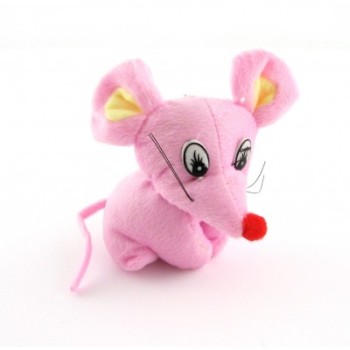Плюшена фигурка розова мишка 10см