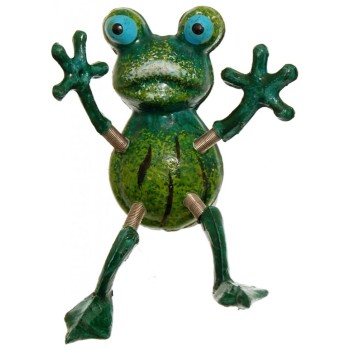 Сувенирна фигурка с магнит - ококорена жаба - 3см