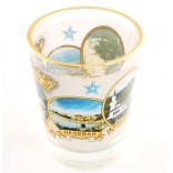 Сувенирна стъклена чаша с декорация