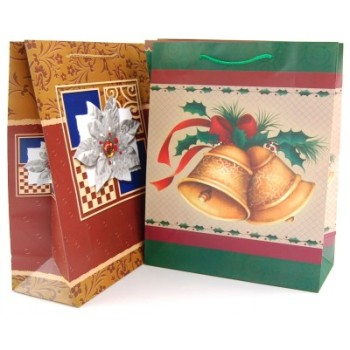 Коледна подаръчна торбичка картон 157гр