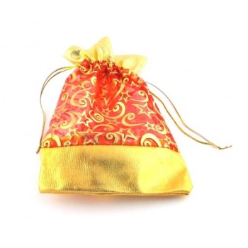 Луксозна подаръчна торбичка тюл с декорации