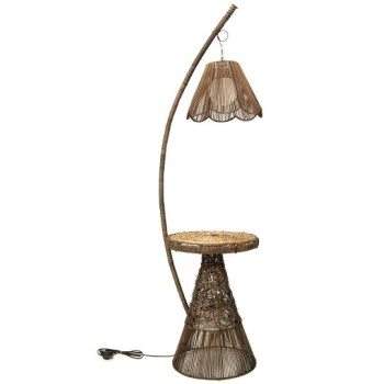 Декоративна плетена лампа с масичка - метална конструкция