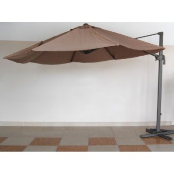 Градински чадър със странично рамо механизъм за разпъване и проветрение