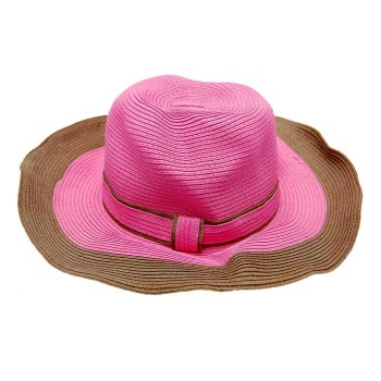 Лятна дамска шапка с декоративна лента