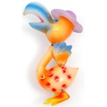 Сувенирна фигурка с магнит - чайка с шапка - 6см