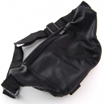 Мъжка кожена чанта за кръст, с регулируем колан, джобове и цип