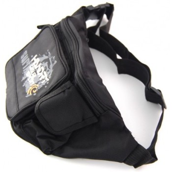 Мъжка чанта текстил за кръст, с регулируема презрамка, джобове и цип