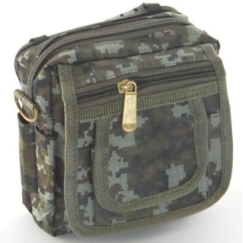 Мъжка чанта текстил за рамо, с регулируема дължина на презрамката, джобове и цип