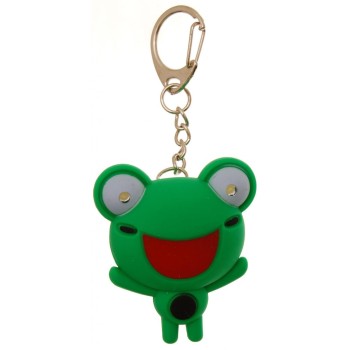 Ключодържател PVC музикална жабка със светещи очи диоди