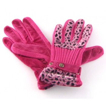 Красиви дамски ръкавици - еко кожа и текстил
