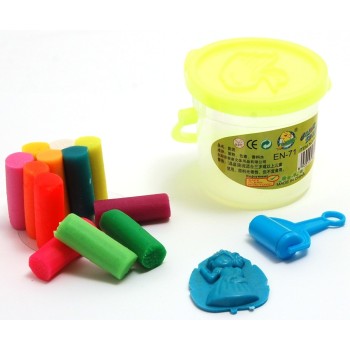 Мини пластелин - 12 броя в различни цветове - в пластмасова кофичка - 5см