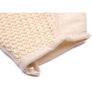 Масажна тривка за баня - памук и рамия - ръкавица