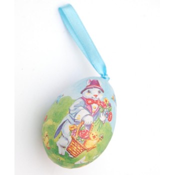 Комплект от шест броя декоративни Великденски яйца за окачване