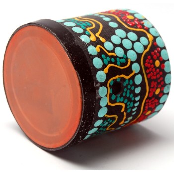 Дървен етно сувенир - свирка, красиво декорирана в различни цветове