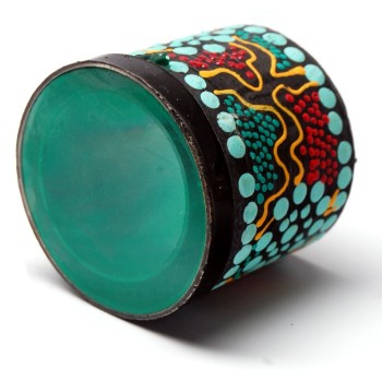 Дървен етно сувенир - свирка, красиво декорирана в различни цветове