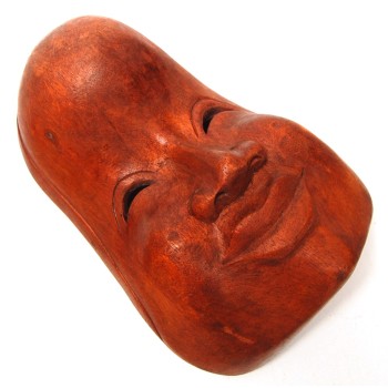 Дървена маска за лице с височина 24 см