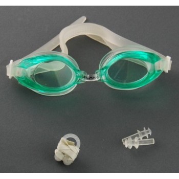 Стилни очила за плуване в комплект с тапи за уши и нос