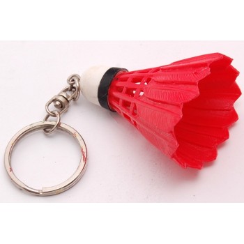 Сувенирен цветен ключодържател - перце за федербал - 6х4см