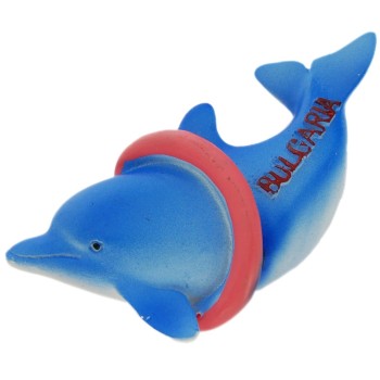 Декоративна гипсова фигурка делфин с магнит - 7х6см