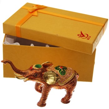 Декоративна метална кутийка за бижута - слон