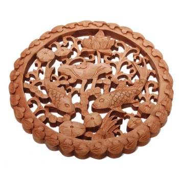 Декоративно дървено пано - кръгло