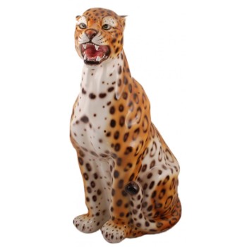 Декоративна фигура - гепард, изработен от порцелан