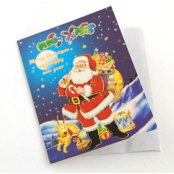 Коледна картичка - тематичен цветен принт върху картон