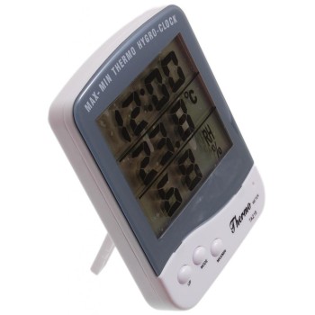 Електронен термометър с влагомер и часовник
