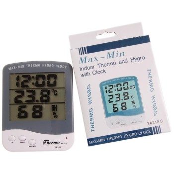 Електронен термометър с влагомер и часовник