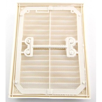 Правоъгълна вентилационна решетка, предназначена за баня, тоалетна или кухня
