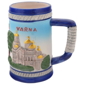Сувенирна чаша порцелан с релефни забележителности от Варна