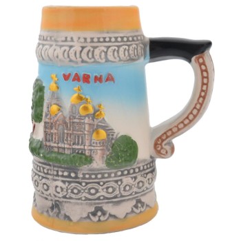 Сувенирна чаша порцелан с релефни забележителности от Варна