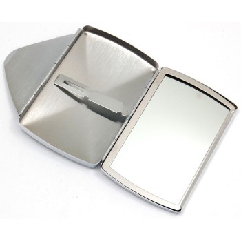 Стилна метална табакера с огледало за 10 цигари