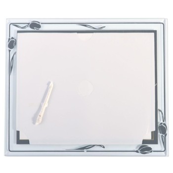 Стъклена рамка за снимки със златист кант и метално краче за поставка