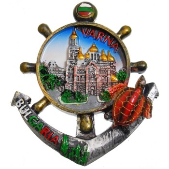 Сувенирна магнитна фигурка котва с рул - Варненската катедрала