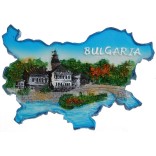 Сувенирена релефна фигурка с магнит - контури на България