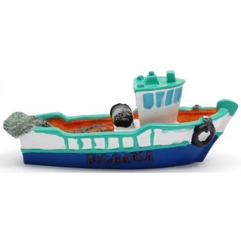 Декоративна релефна фигурка  - рибарска лодка с маката