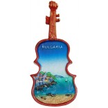 Декоративна фигурка с магнит - цигулка- морски пейзаж