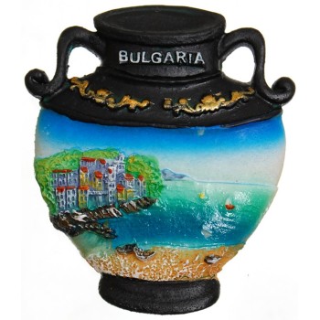   Декоративна фигурка с магнит - ваза - морски пейзаж